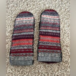 Cozy Striped Knit Mittens